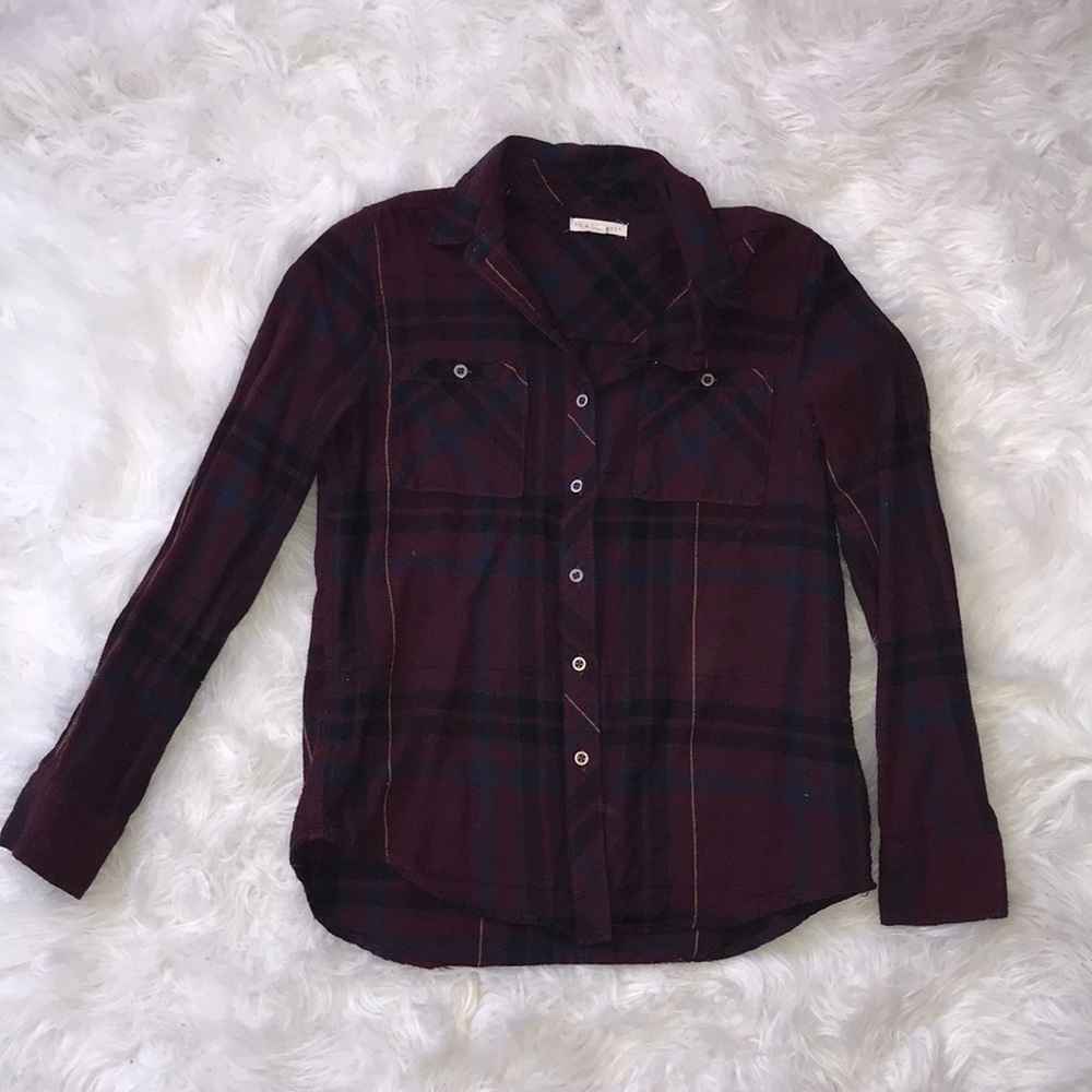 Plaid purple flannel